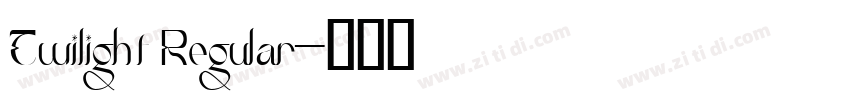 Twilight Regular字体转换